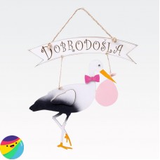 Štorklja DOBRODOŠLA - Roza